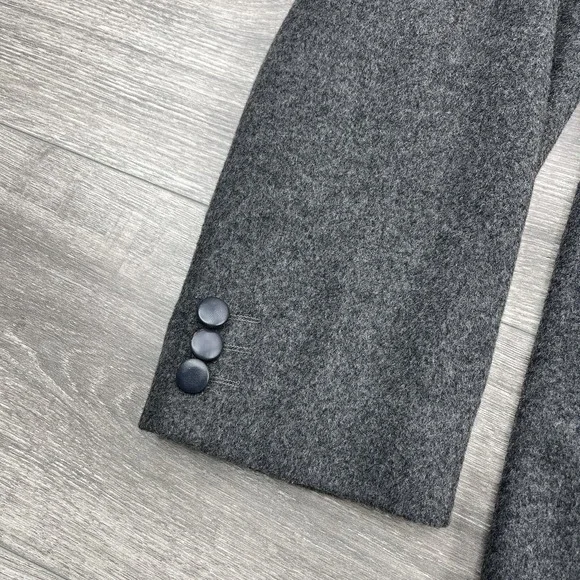 Yves Saint Laurent Blazer Mens Large Gray 2 Button Made in France 90s Vintage